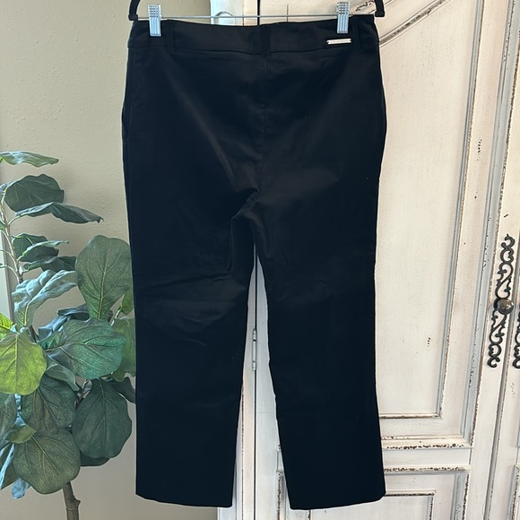 I Love Tyler Madison Women's Velour Texture Straight Leg Trousers Black Size Lg. - Picture 2 of 8